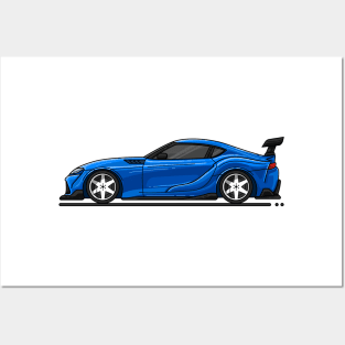 blue super car Posters and Art